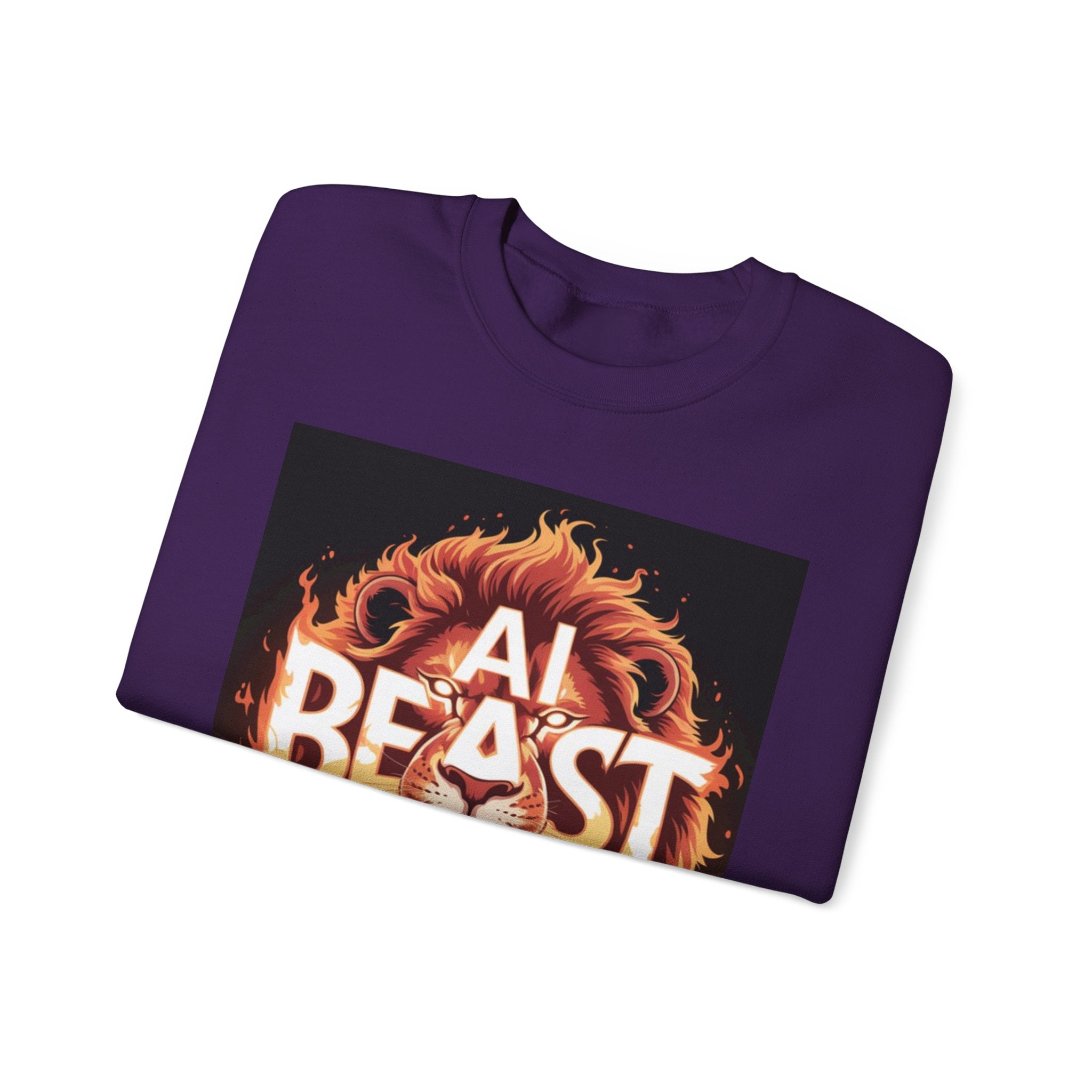 AI BEAST “Majestic Upload” Unisex Heavy Blend™ Crewneck Sweatshirt
