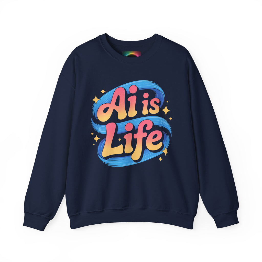 AI is Life "COSMIC SWIRL" Unisex Heavy Blend™ Crewneck Sweatshirt