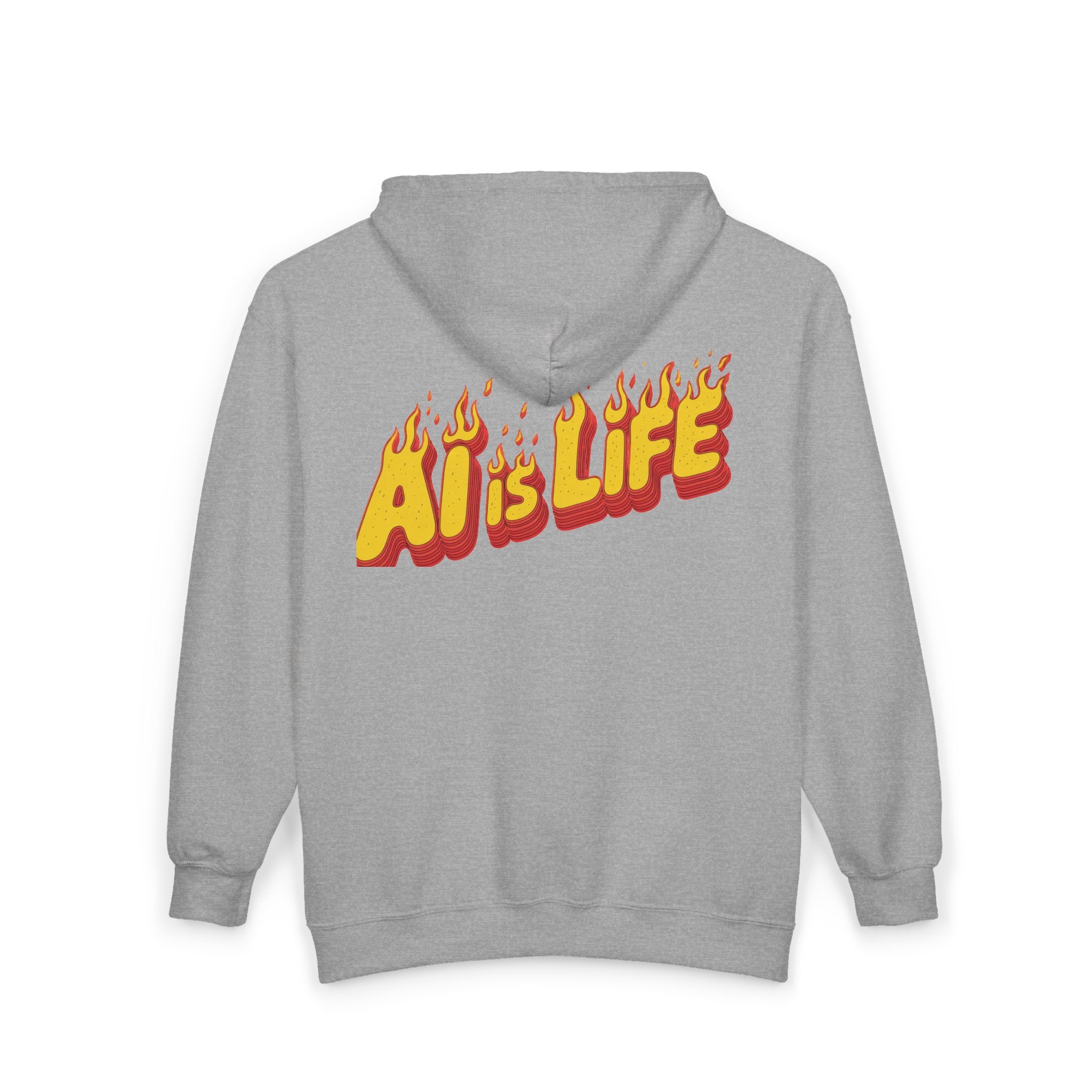 AI is LIFE “FLAME CODE” Unisex Heavy Blend™ Full Zip Hooded Sweatshirt