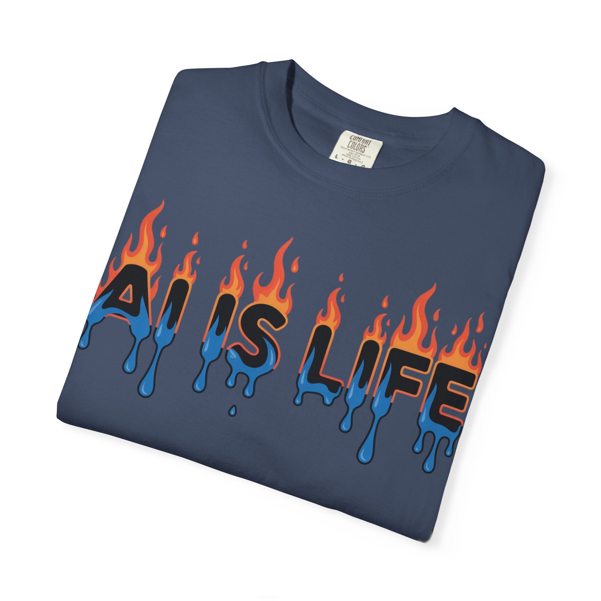 AI IS LIFE – “AI MELTDOWN” Unisex Garment-Dyed T-shirt