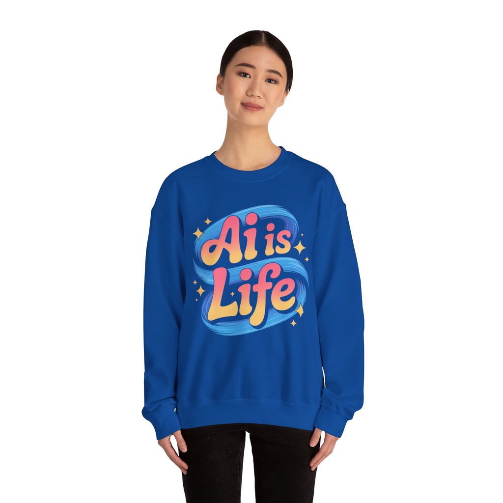 AI is Life "COSMIC SWIRL" Unisex Heavy Blend™ Crewneck Sweatshirt