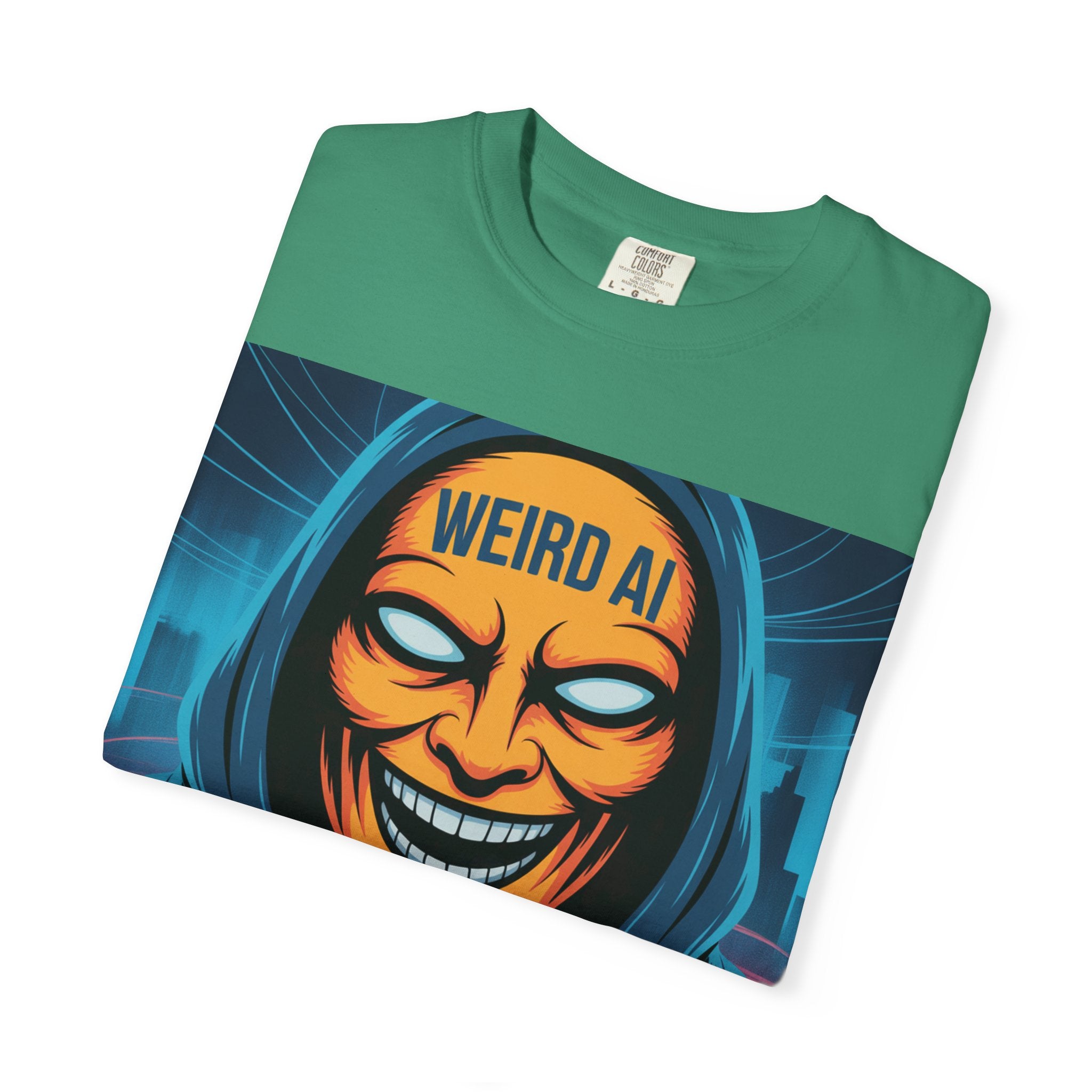 Weird AI "Masked Mode" Unisex Garment-Dyed T-shirt