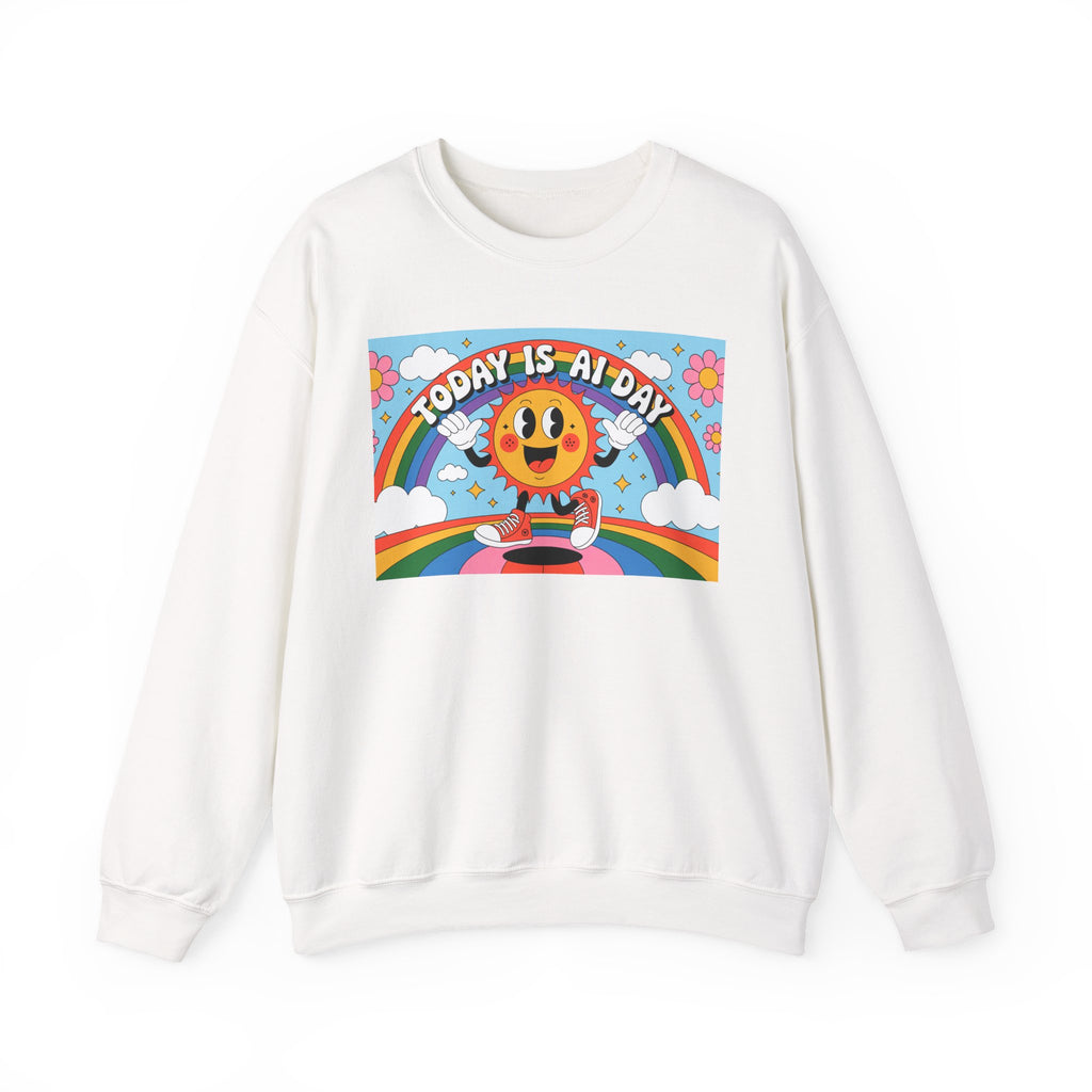 Today Is AI Day  "Sunshine Circuit" Unisex Heavy Blend™ Crewneck Sweatshirt