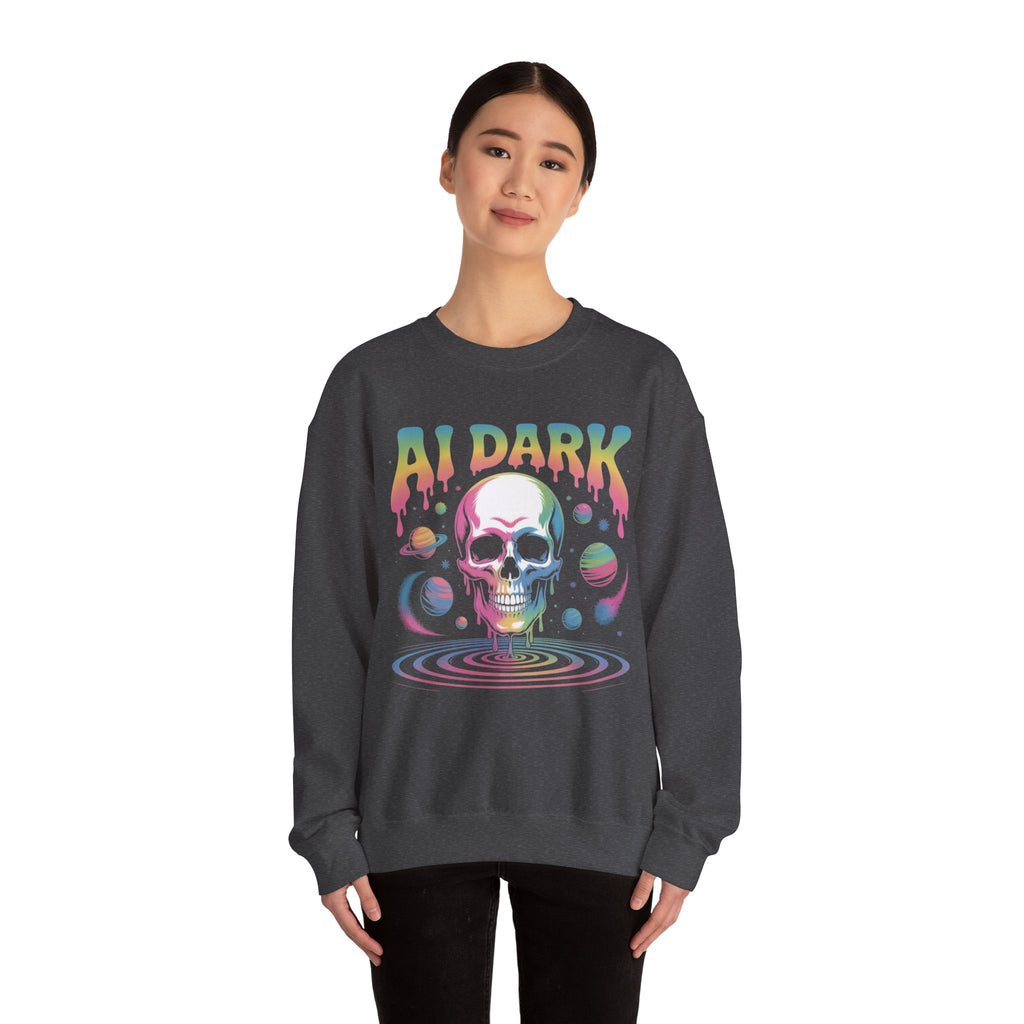 AI DARK “Death of Data” Unisex Heavy Blend™ Crewneck Sweatshirt