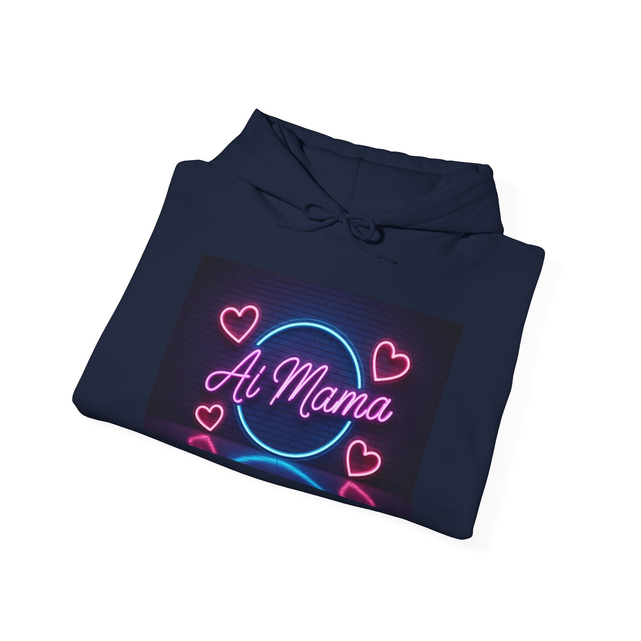 AI MAMA  “Electric Love Loop”  Unisex Heavy Blend™ Hooded Sweatshirt