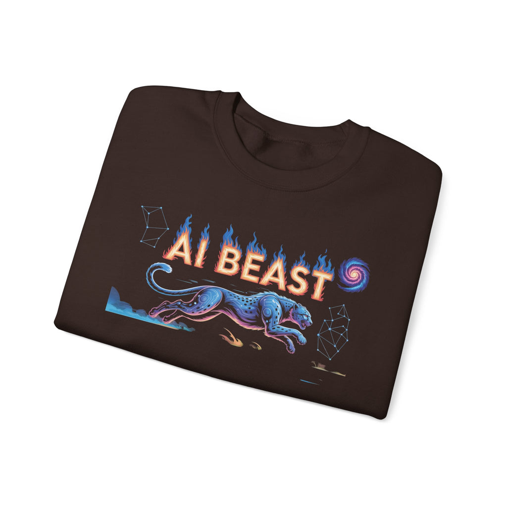 AI BEAST “Digital Predator” Unisex Heavy Blend™ Crewneck Sweatshirt