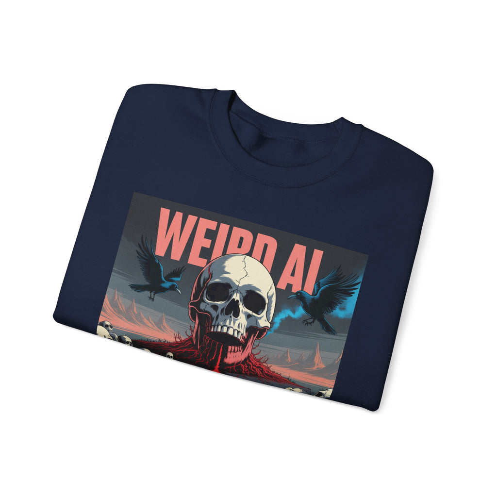 Weird AI  "Skeleton Volcano Edition” Unisex Heavy Blend™ Crewneck Sweatshirt