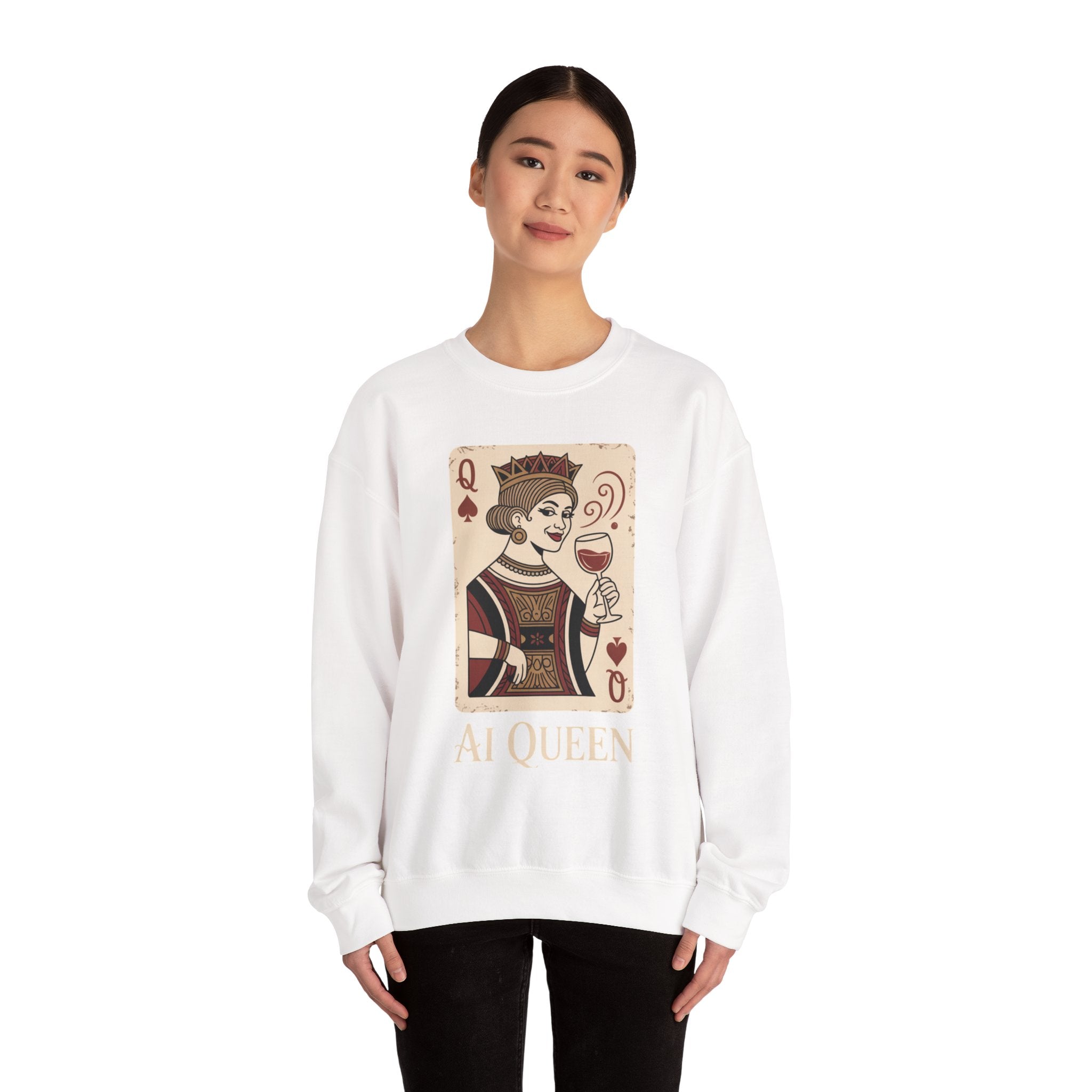 AI Queen "ROYAL ALGORITHM"  Unisex Heavy Blend Crewneck Sweatshirt
