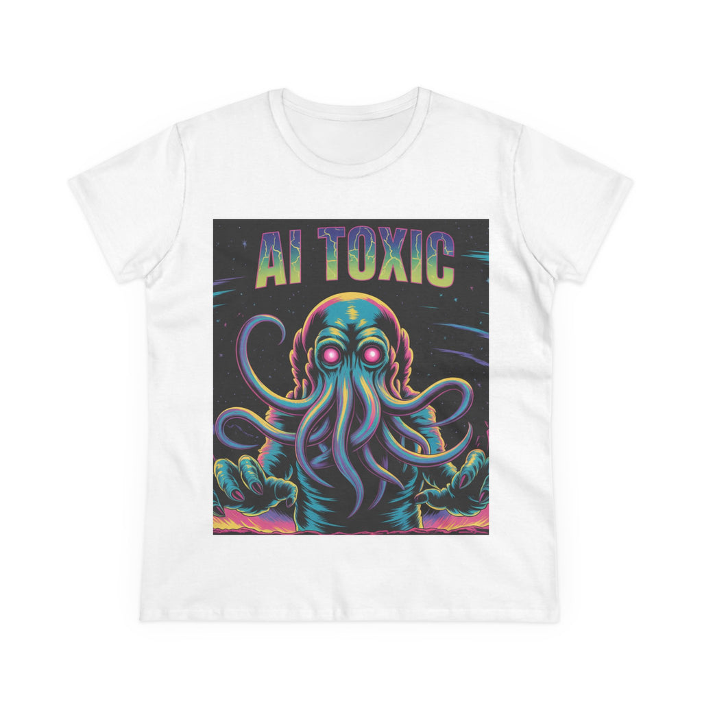 AI TOXIC  "Data Overlord" Women's Midweight Cotton Tee