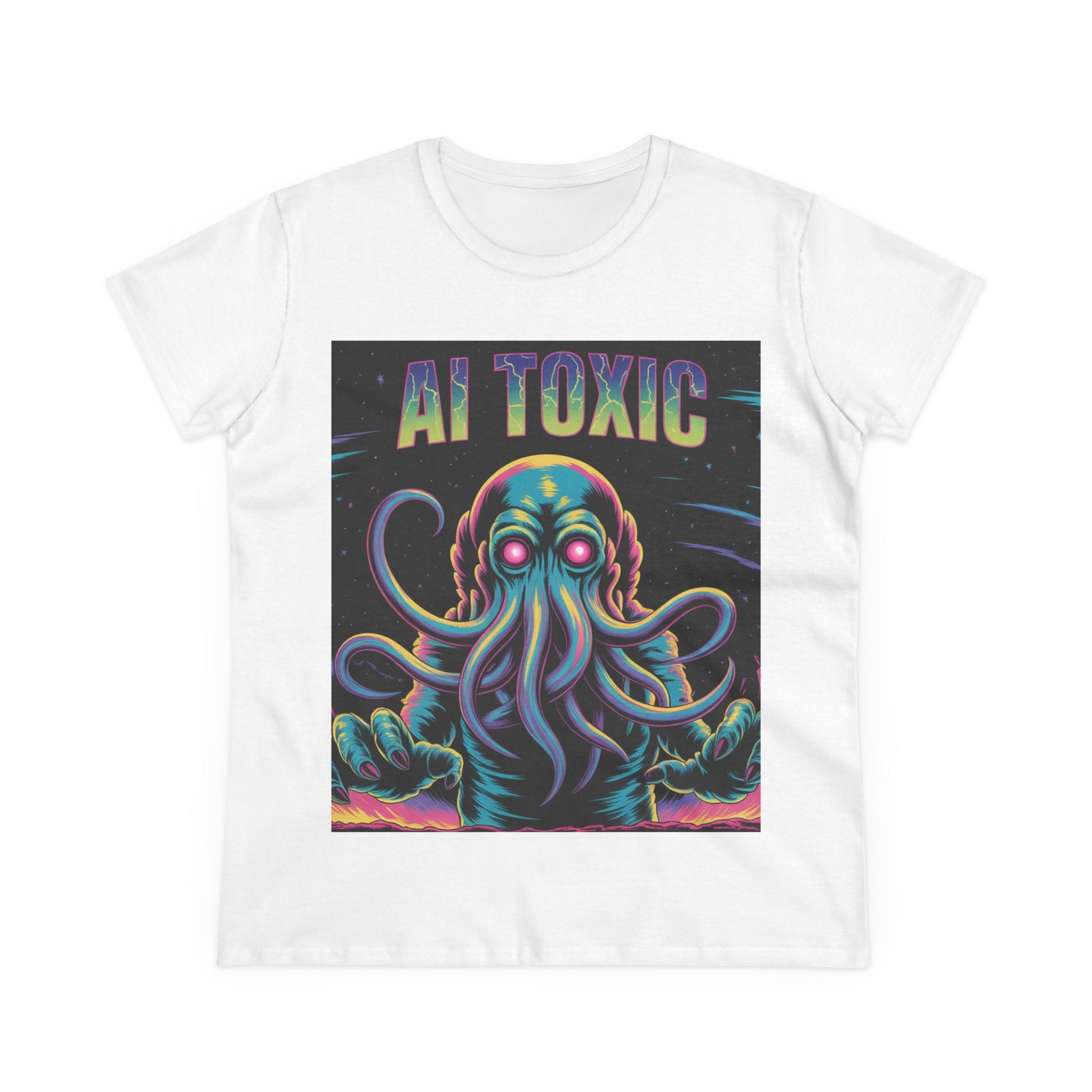 AI TOXIC  "Data Overlord" Women's Midweight Cotton Tee