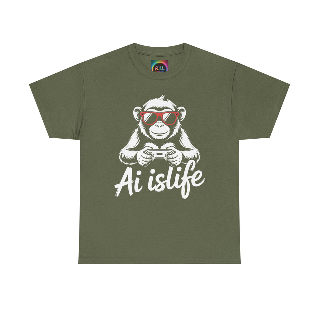 AI Is Life "GAMER CHIMP ELITE" Unisex Graphic T-Shirt
