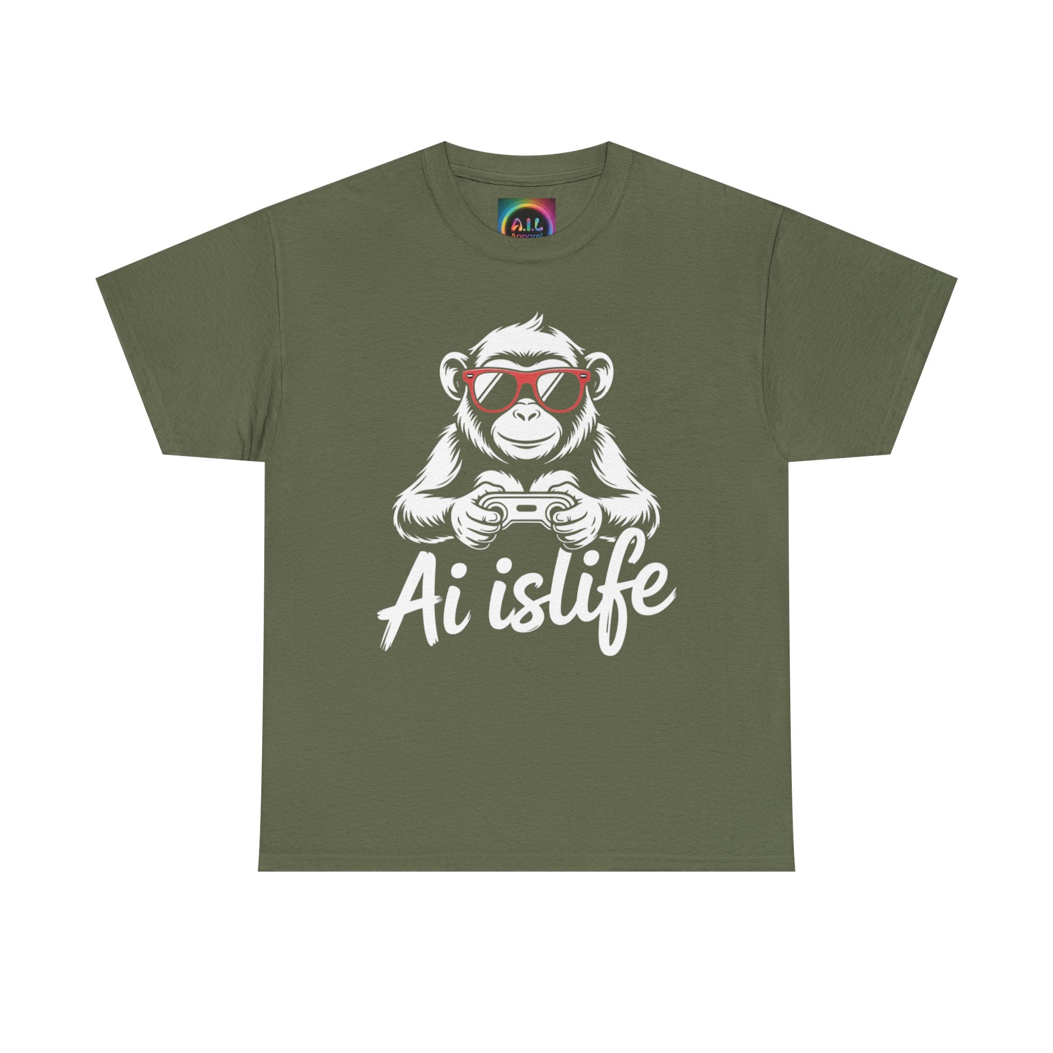 AI Is Life "GAMER CHIMP ELITE" Unisex Graphic T-Shirt