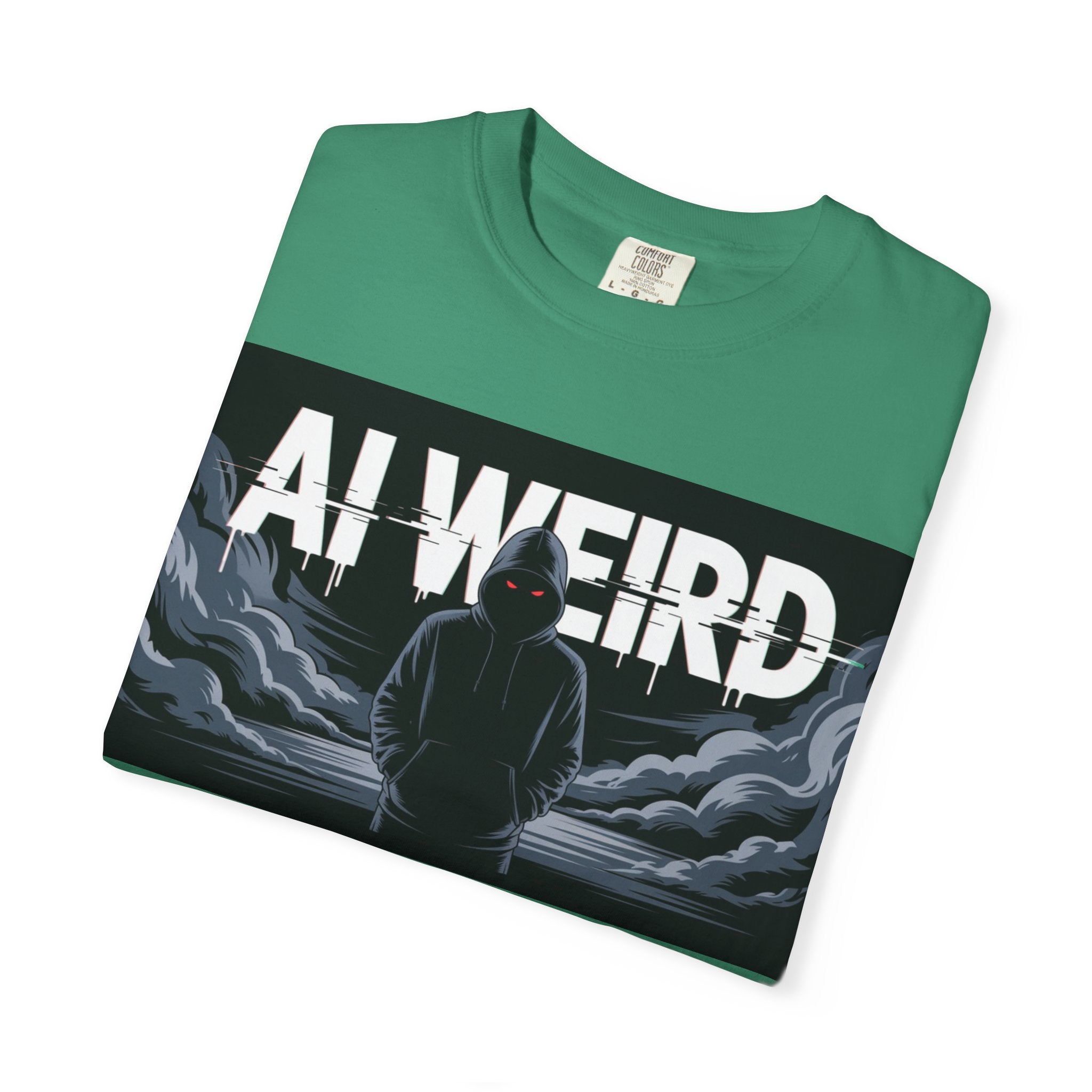 AI WEIRD – “DARK DATA ENTITY” Unisex Garment-Dyed T-shirt