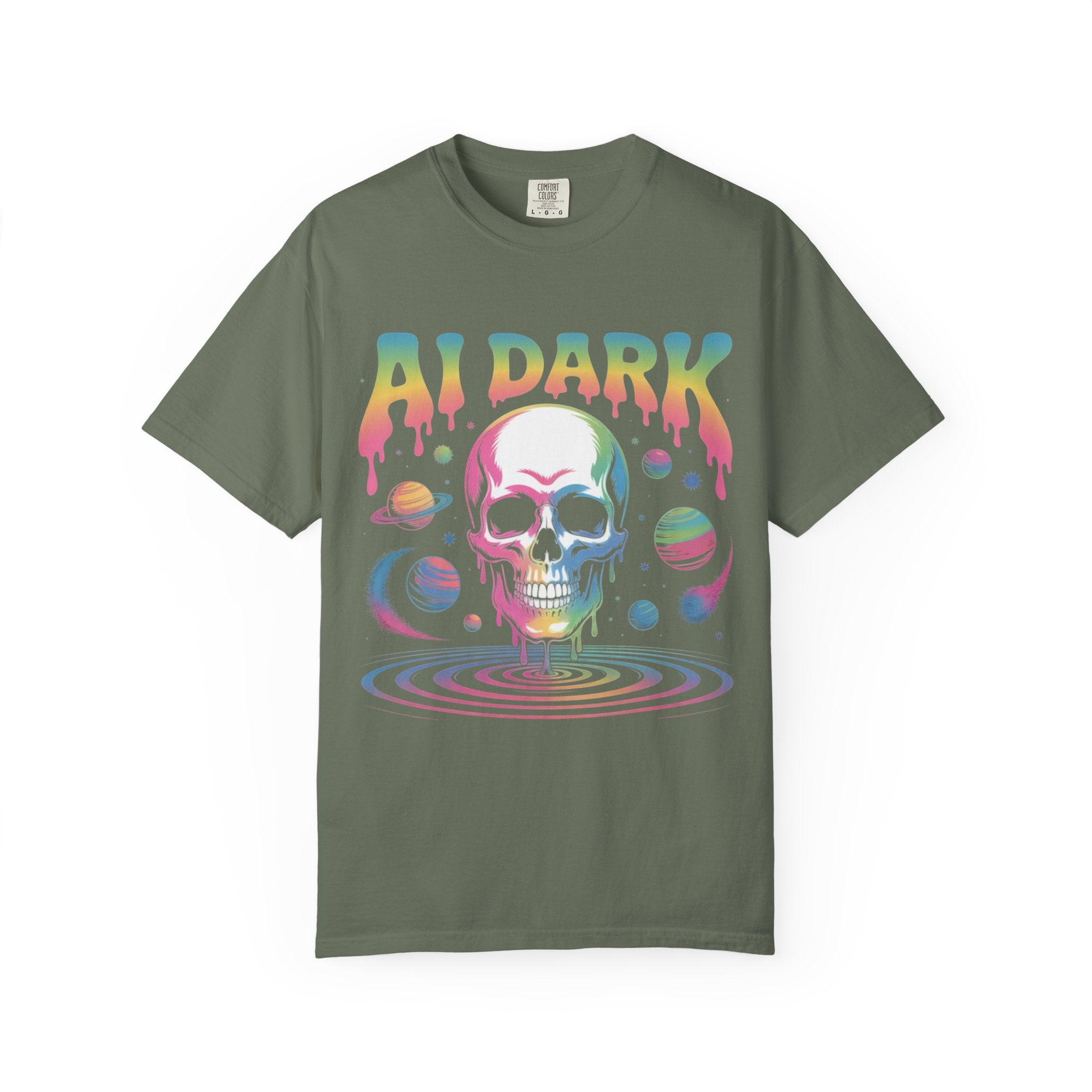 AI DARK “Death of Data” Unisex Garment-Dyed T-shirt