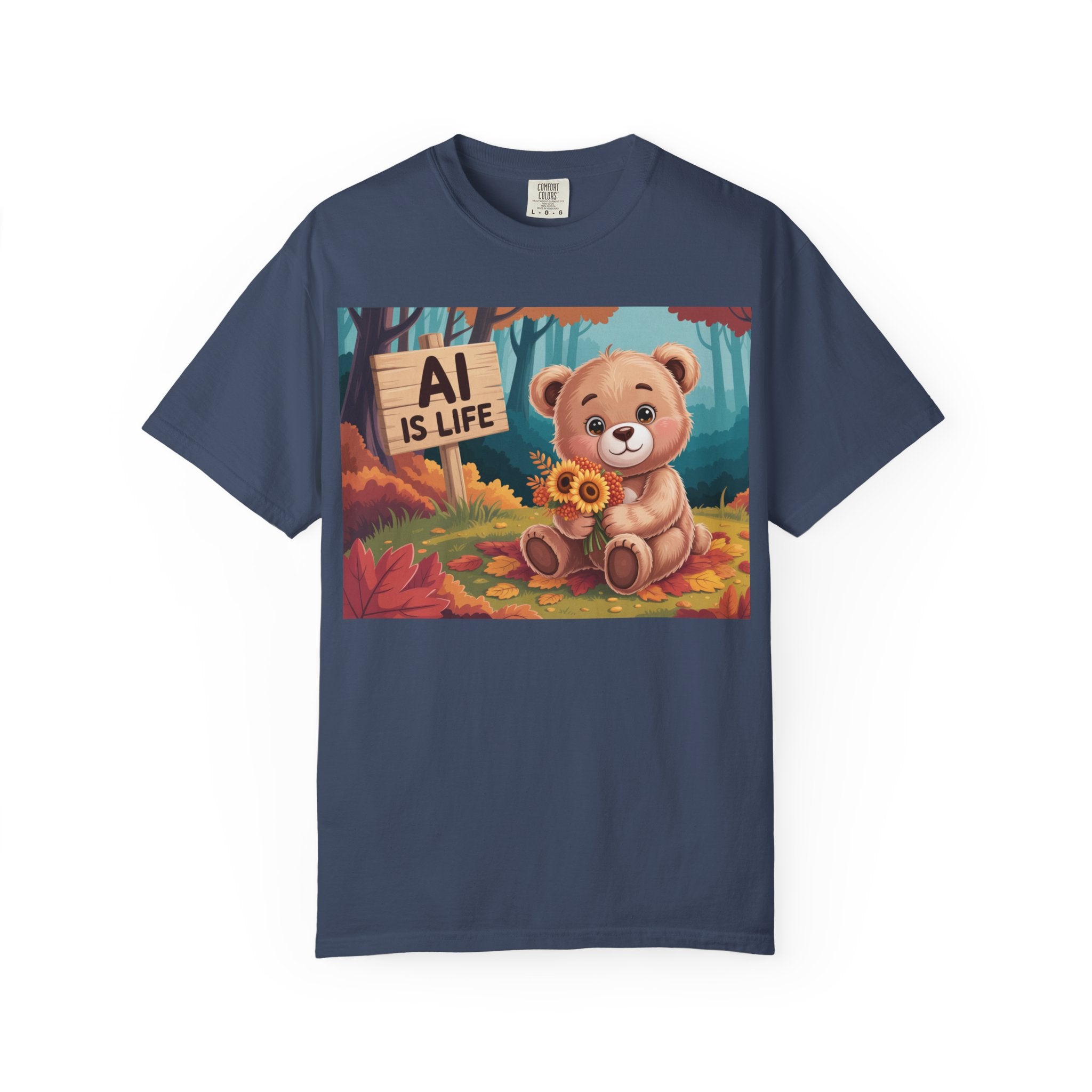 AI IS LIFE  " Cuddle Code "  Unisex Garment-Dyed T-shirt