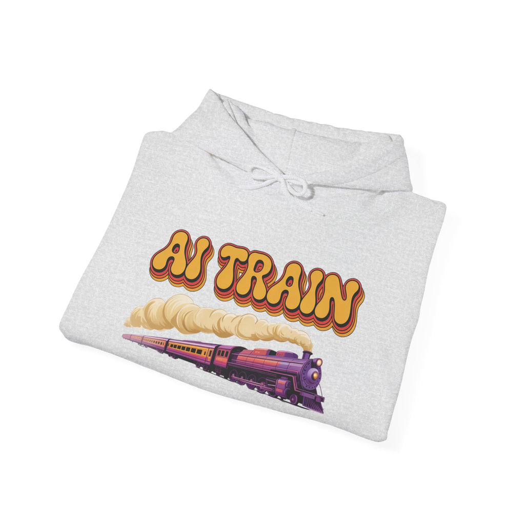 AI TRAIN  "Quantum Rail System" Unisex Heavy Blend™ Hooded Sweatshirt