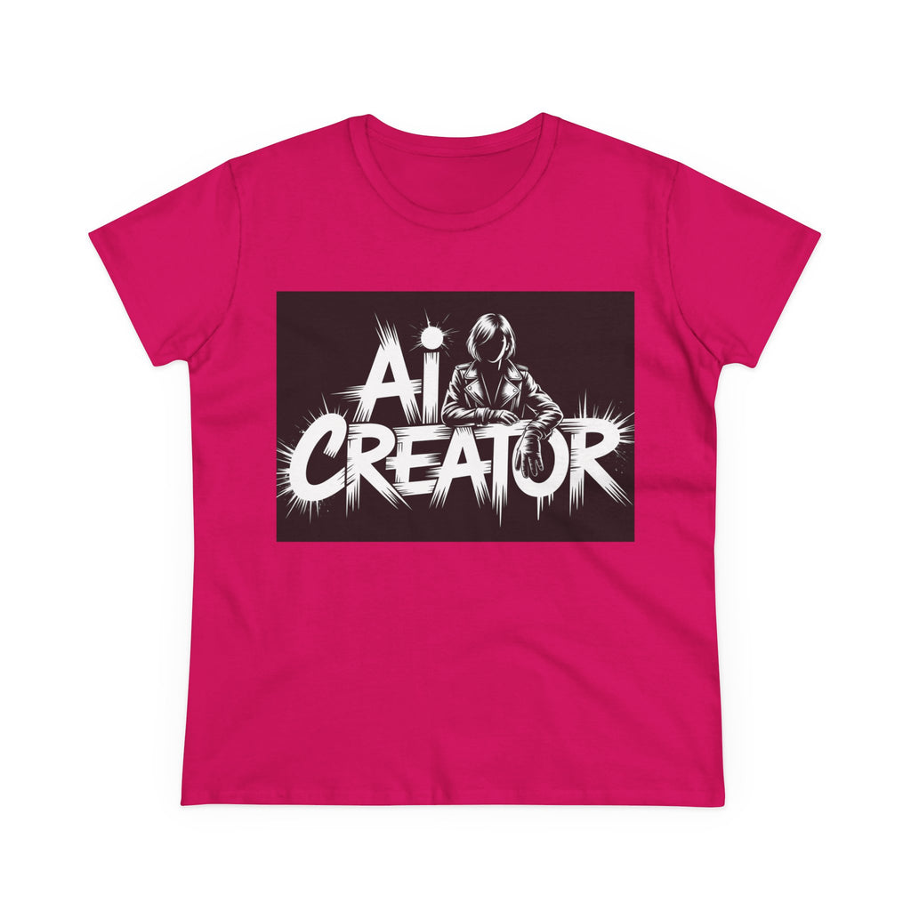 AI Creator  "Digital Rebel" Women's Midweight Cotton Tee
