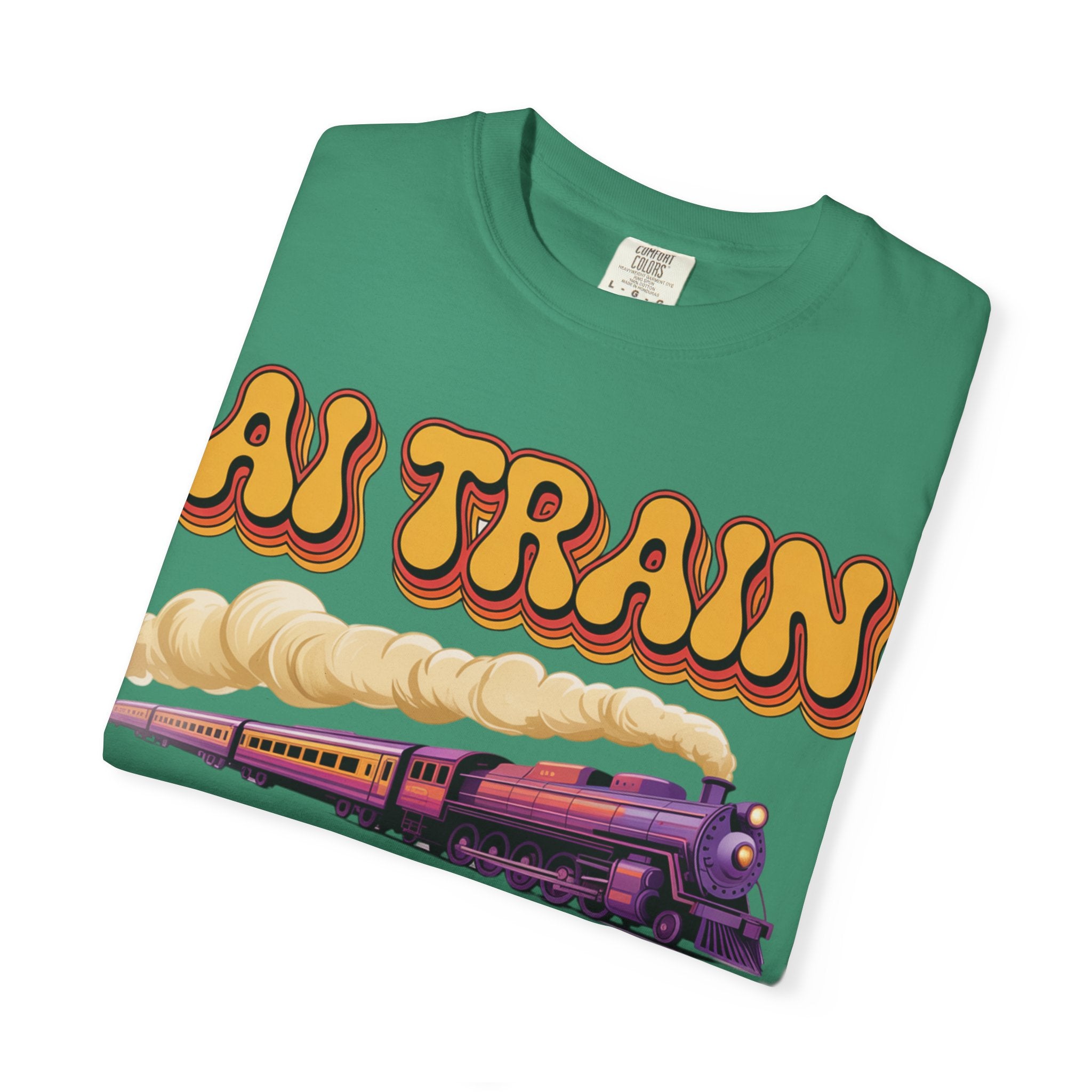 AI TRAIN  "Quantum Rail System" Unisex Garment-Dyed T-shirt