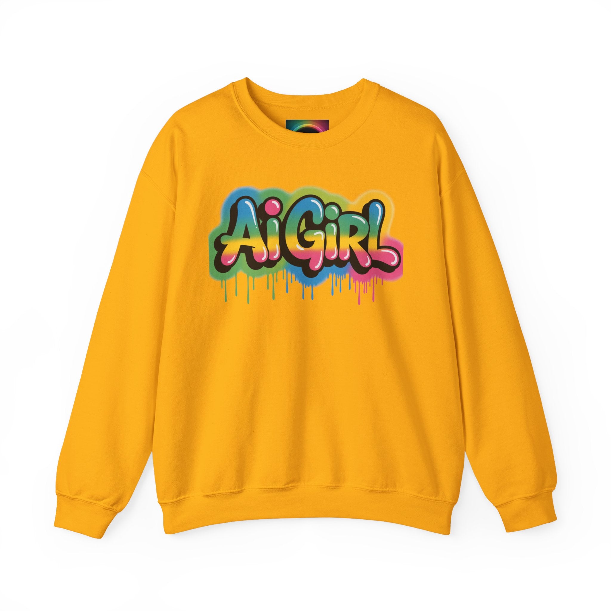 Ai Girl "Graffiti Glow" Unisex Heavy Blend Crewneck Sweatshirt
