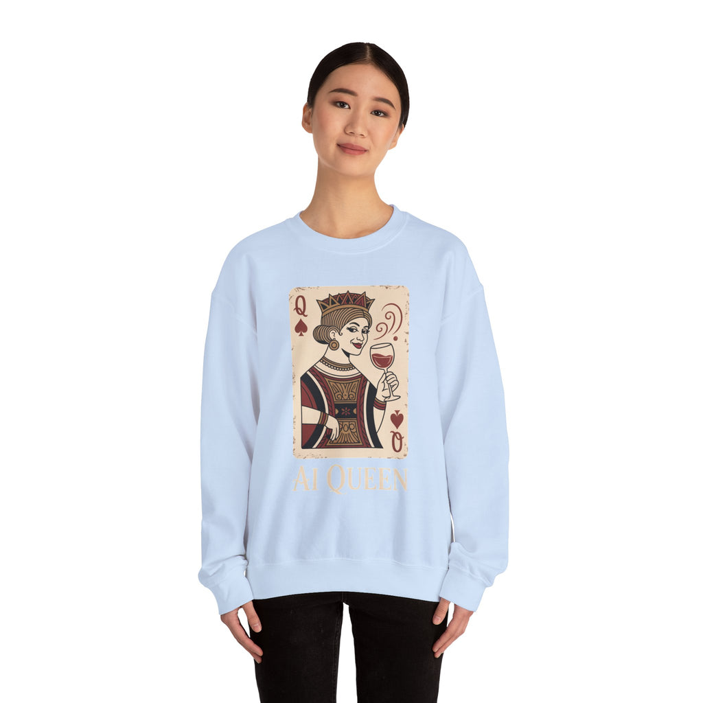 AI Queen "ROYAL ALGORITHM"  Unisex Heavy Blend Crewneck Sweatshirt