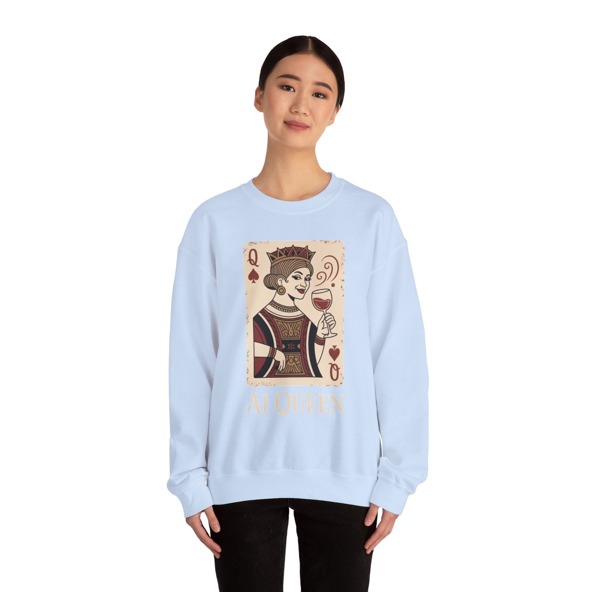 AI Queen "ROYAL ALGORITHM"  Unisex Heavy Blend Crewneck Sweatshirt