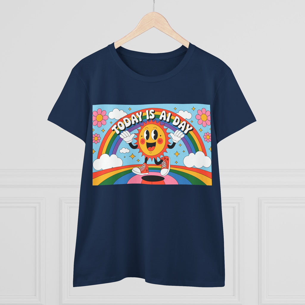 Today Is AI Day  "Sunshine Circuit" Women's Midweight Cotton Tee