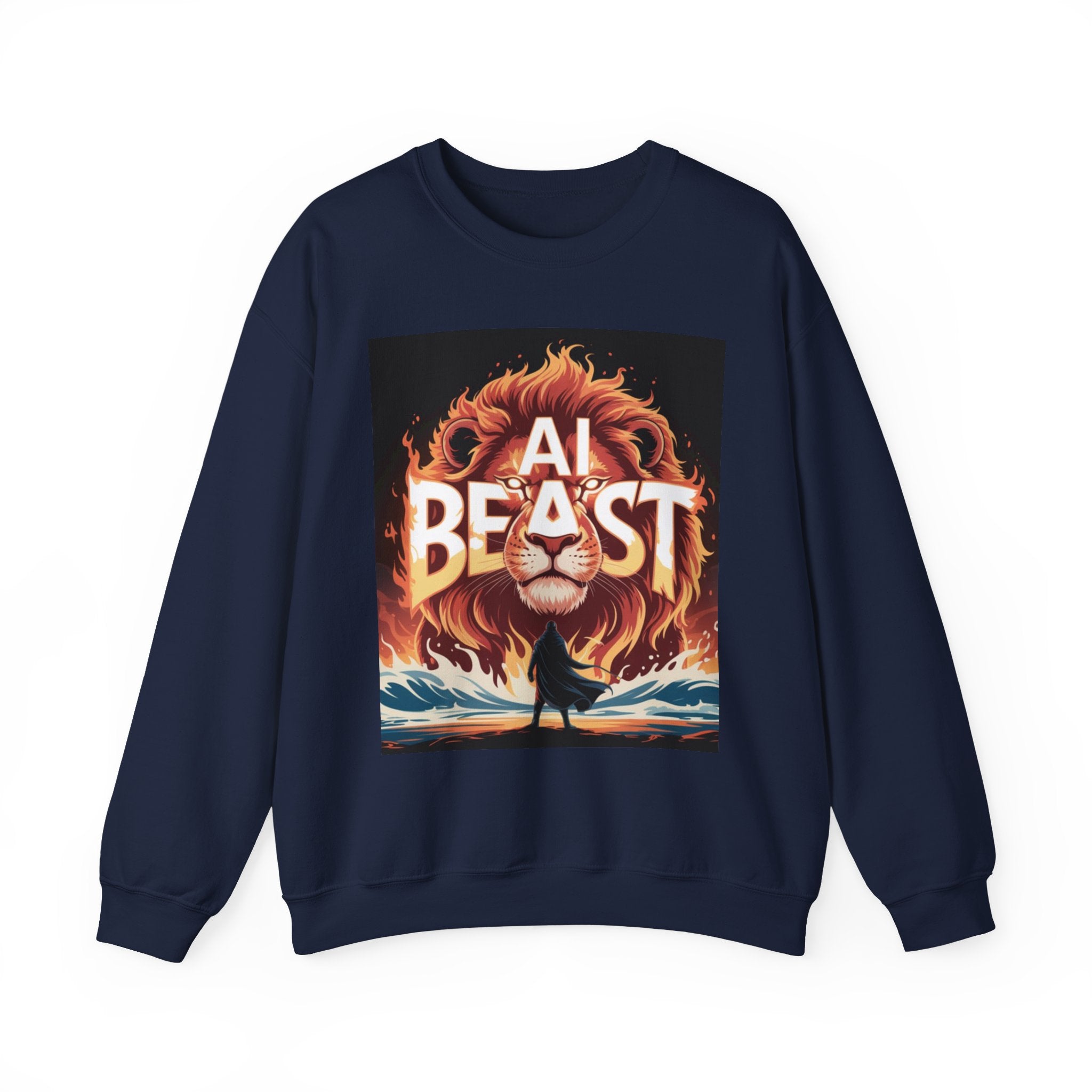 AI BEAST “Majestic Upload” Unisex Heavy Blend™ Crewneck Sweatshirt