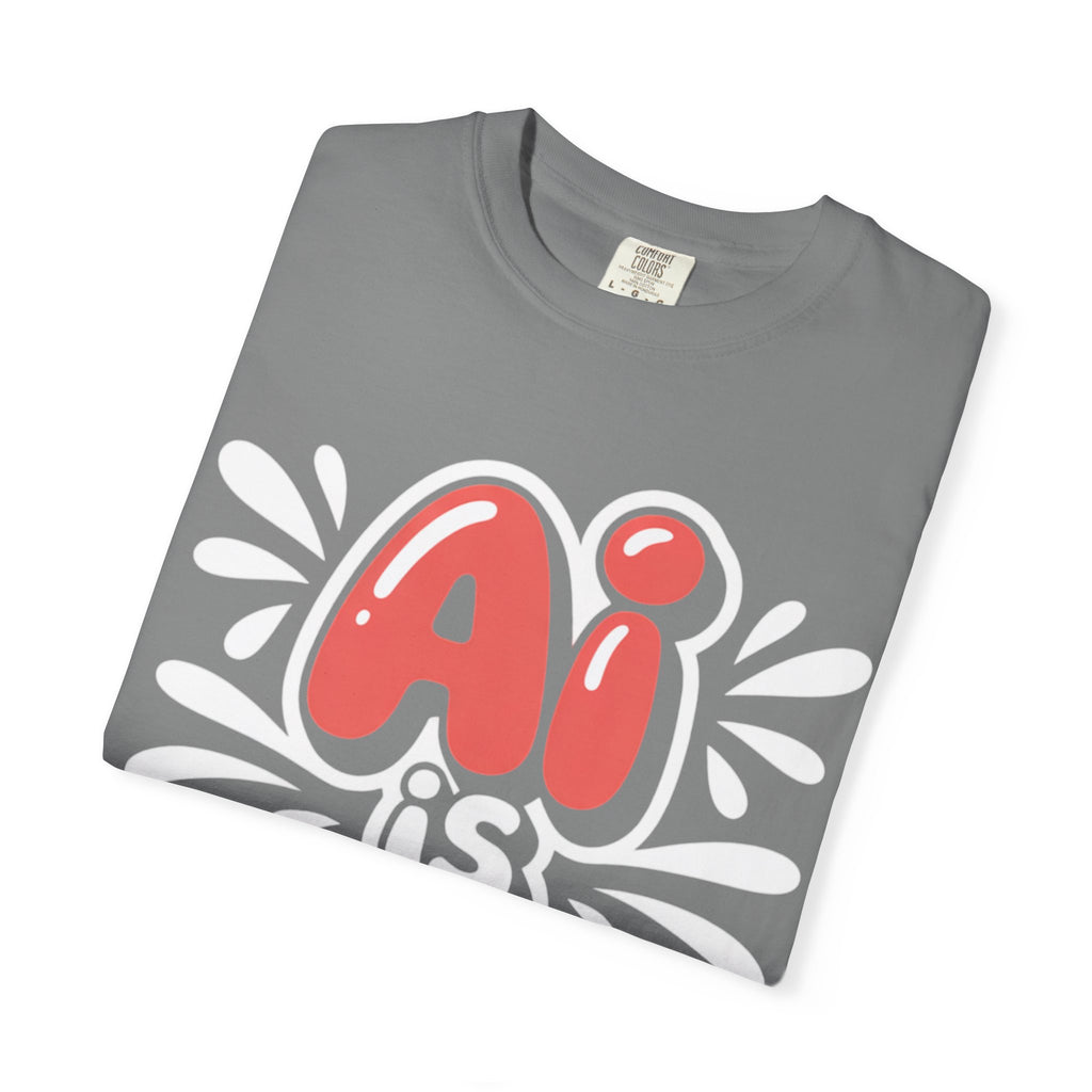 AI IS LIFE  " Neural Pop " Unisex Garment-Dyed T-shirt
