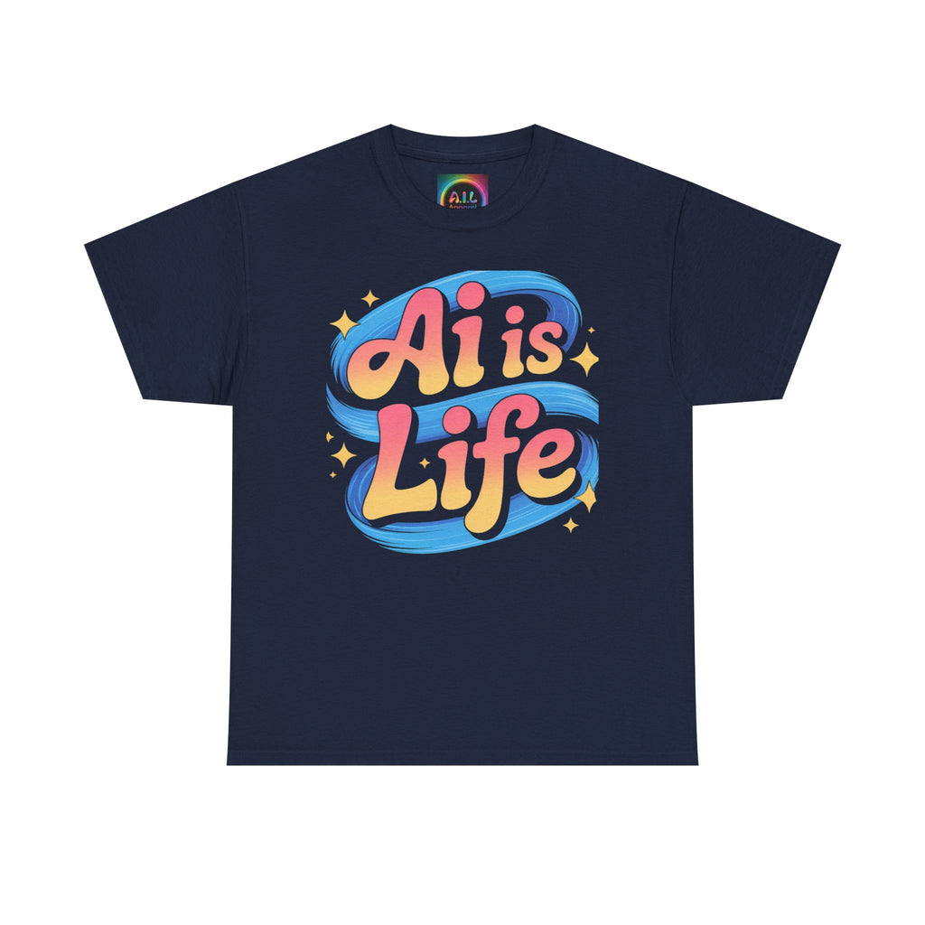Al is Life "COSMIC SWIRL" — Colorful Retro Graphic Tee T‑Shirt