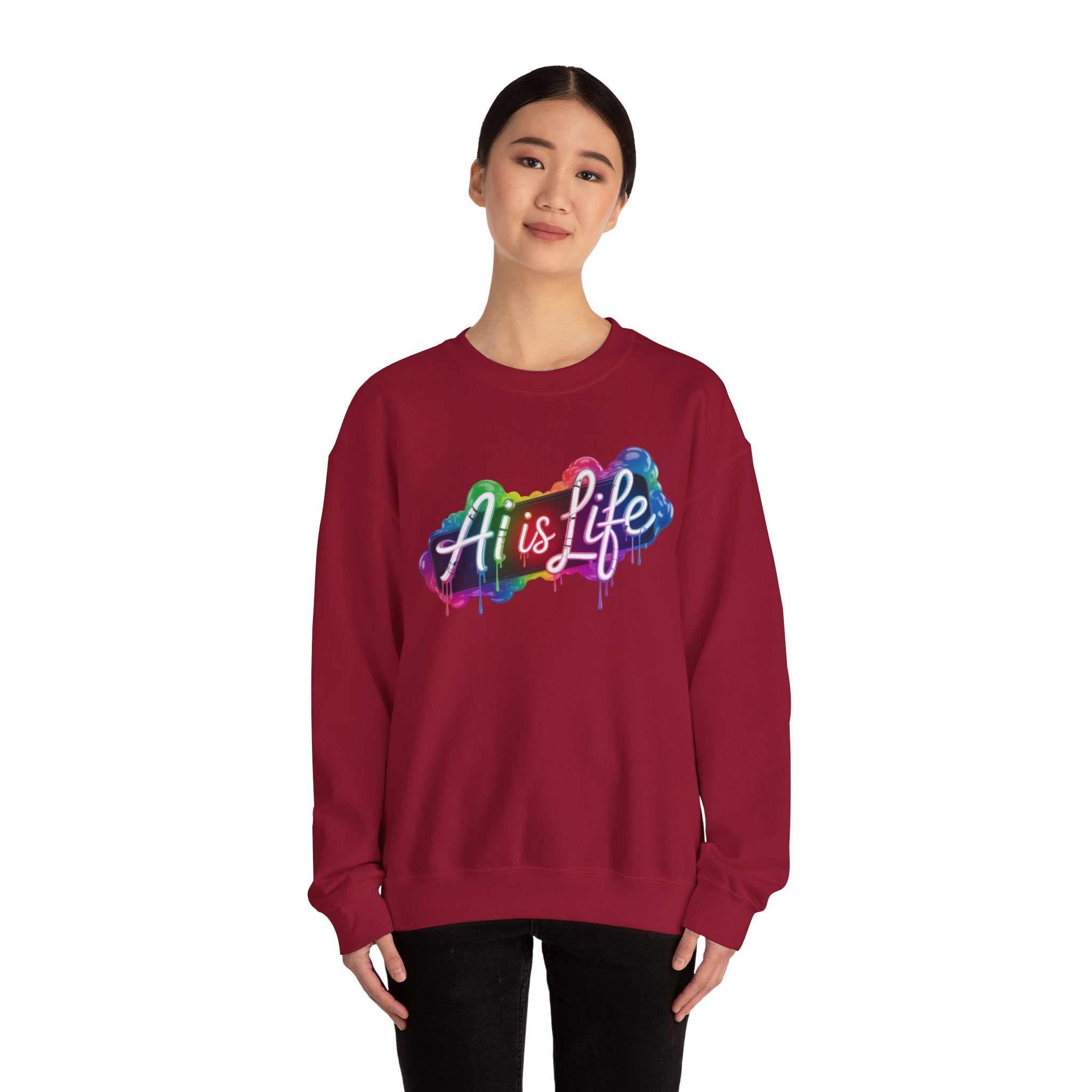 AI is LIFE  “PipeDream Intelligence”  Heavy Blend™ Crewneck Sweatshirt