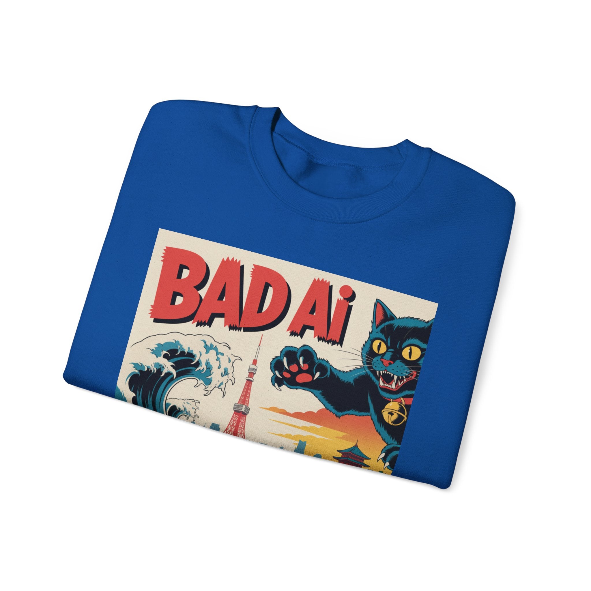 BAD AI  "Kaiju Kitty"  Unisex Heavy Blend™ Crewneck Sweatshirt