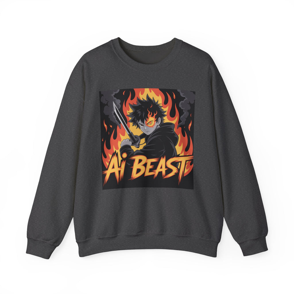 AI BEAST  "Warrior.exe"  Unisex Heavy Blend™ Crewneck Sweatshirt