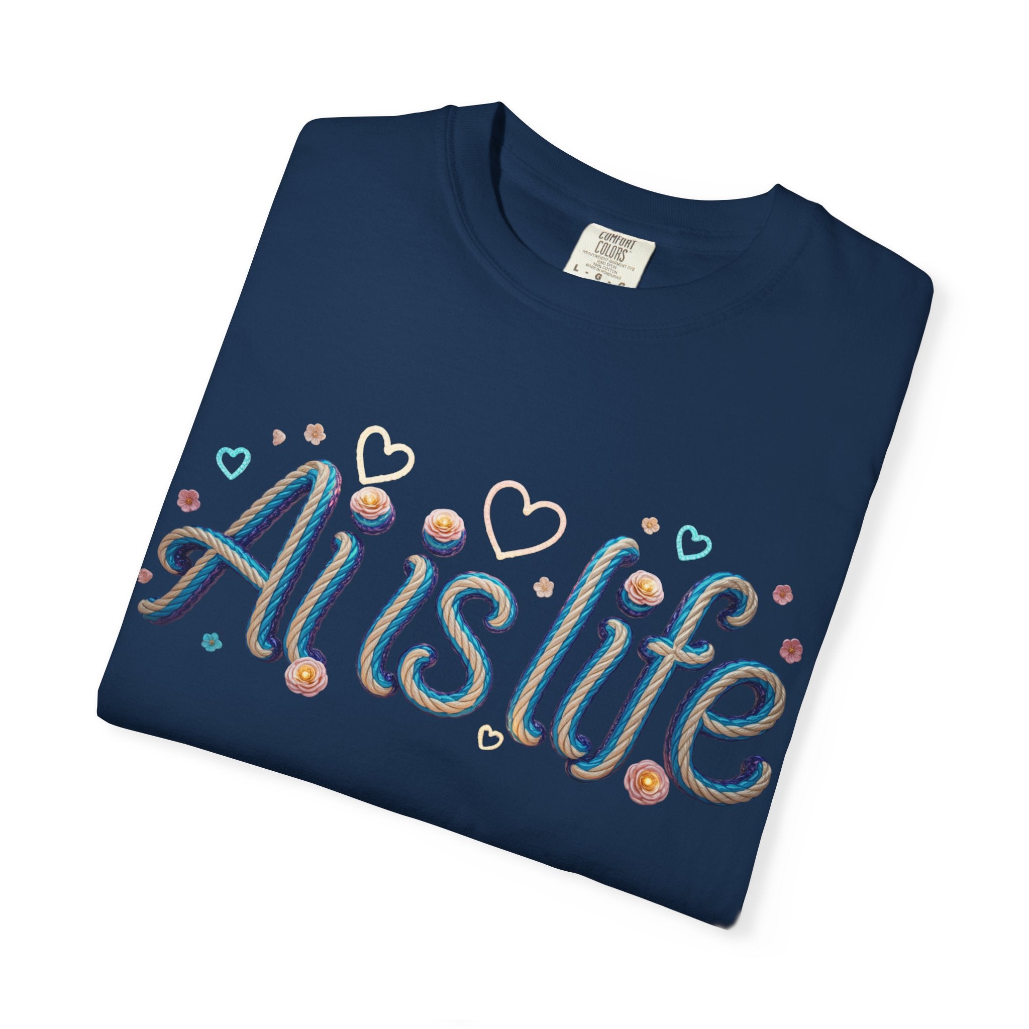AI is Life  "TWISTED BEAUTY" Unisex Garment-Dyed T-shirt