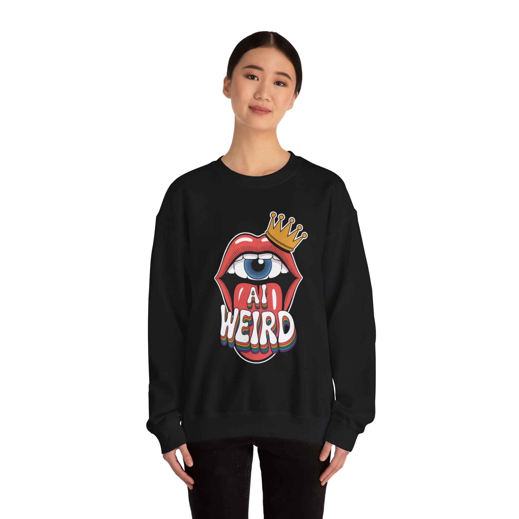 Ai Weird  "Royal Oddbyte" Unisex Heavy Blend™ Crewneck Sweatshirt