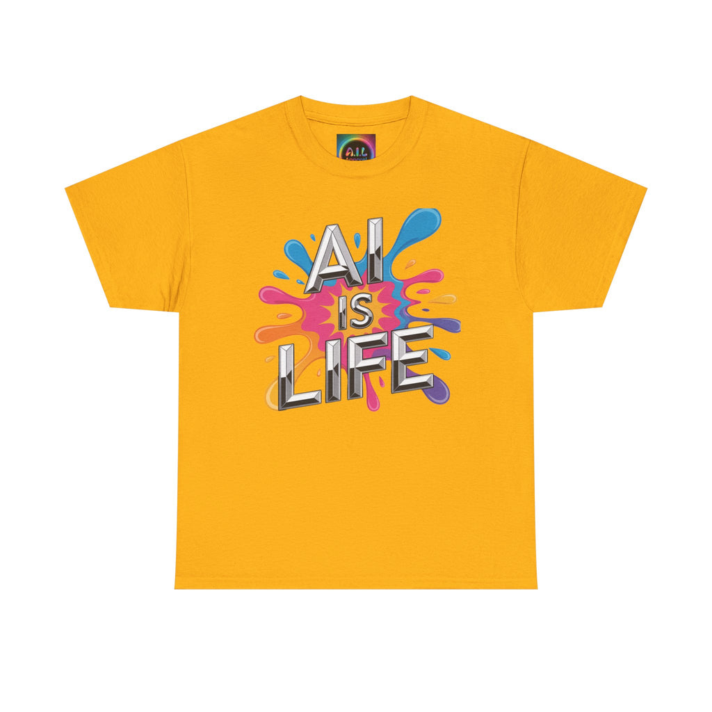 Ail Is Life "CHROME SPLATTER" Colorful Retro Splash Graphic T-Shirt