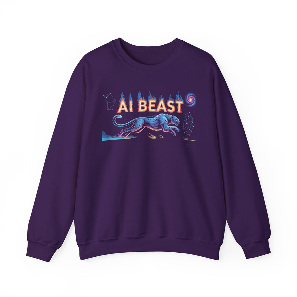 AI BEAST “Digital Predator” Unisex Heavy Blend™ Crewneck Sweatshirt