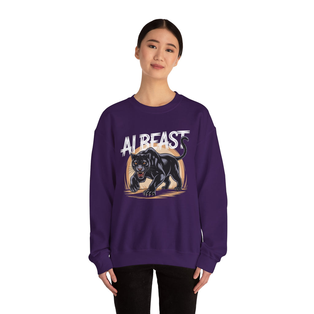 AI BEAST "Midnight Matrix" Unisex Heavy Blend™ Crewneck Sweatshirt