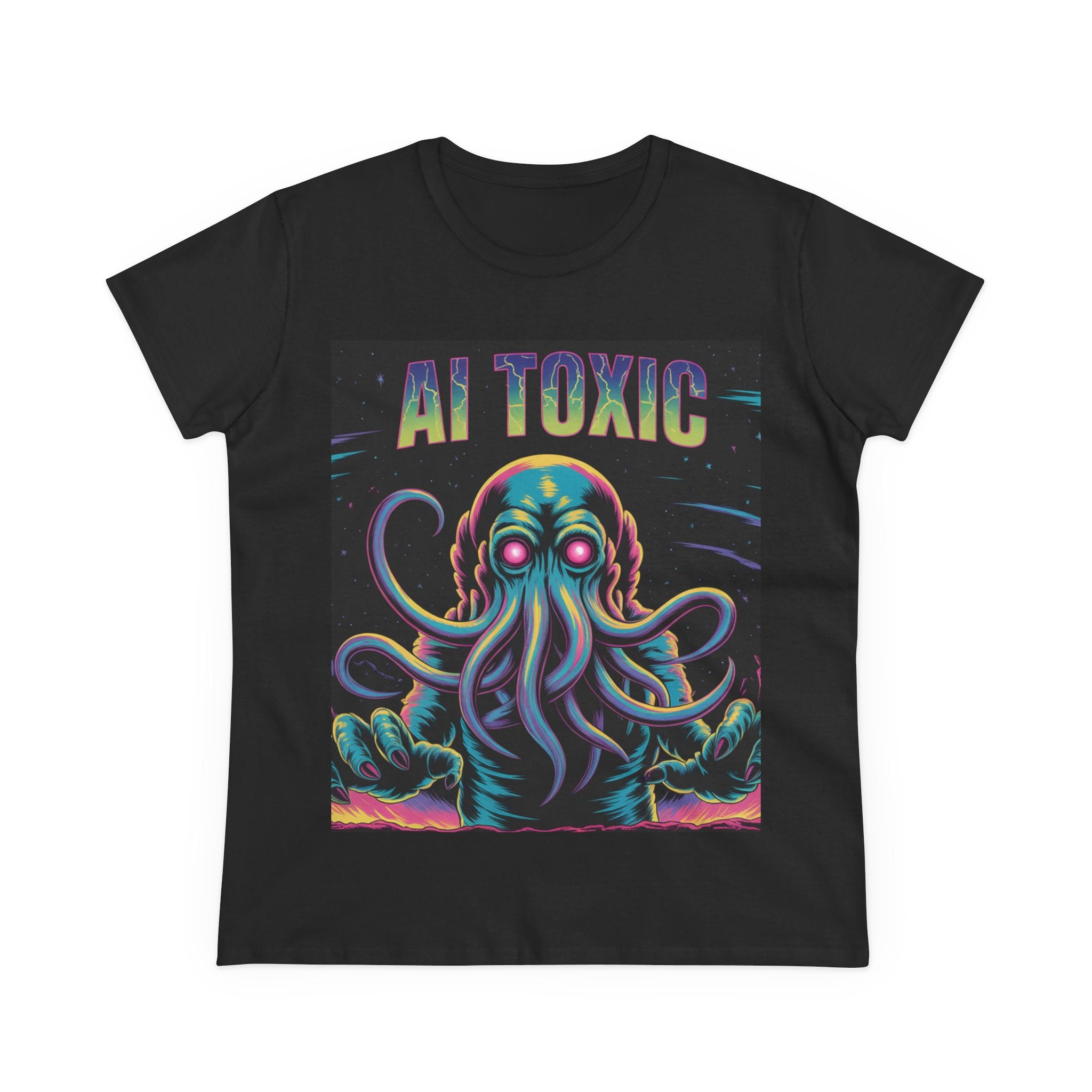 AI TOXIC  "Data Overlord" Women's Midweight Cotton Tee