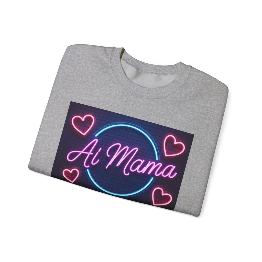 AI MAMA “ Electric Love Loop ” Unisex Heavy Blend™ Crewneck Sweatshirt