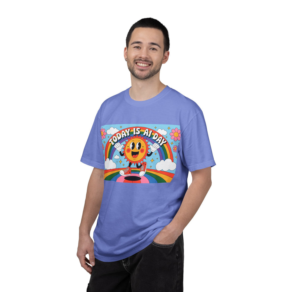 Today Is AI Day  "Sunshine Circuit" Unisex Garment-Dyed T-shirt
