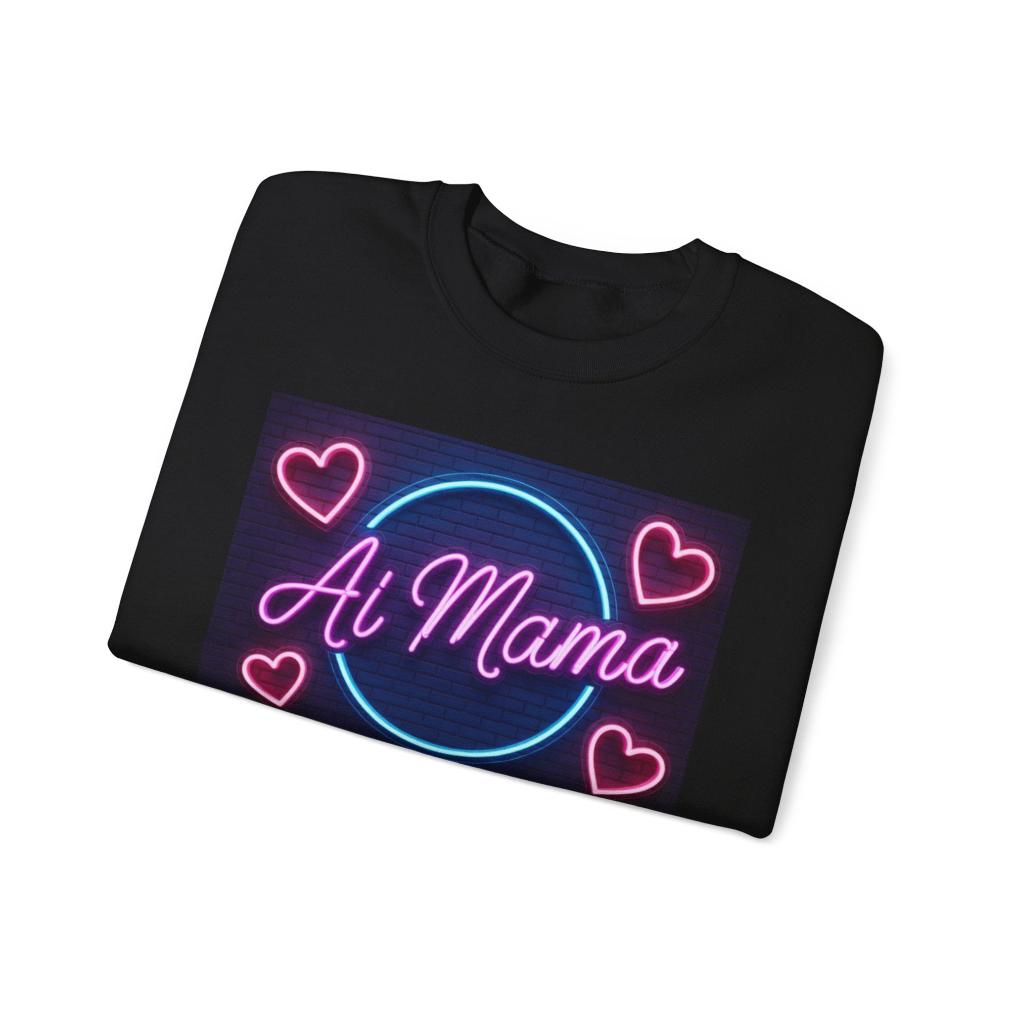 AI MAMA “ Electric Love Loop ” Unisex Heavy Blend™ Crewneck Sweatshirt