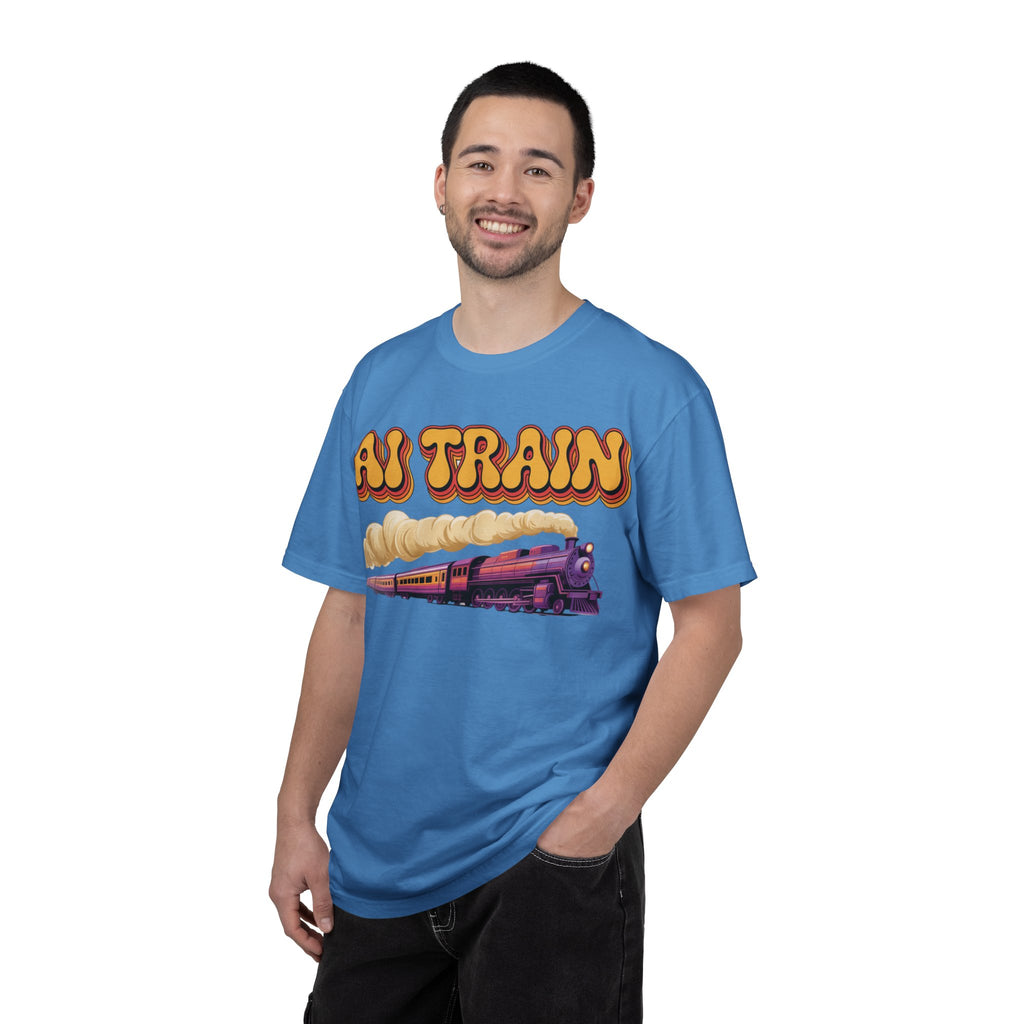 AI TRAIN  "Quantum Rail System" Unisex Garment-Dyed T-shirt