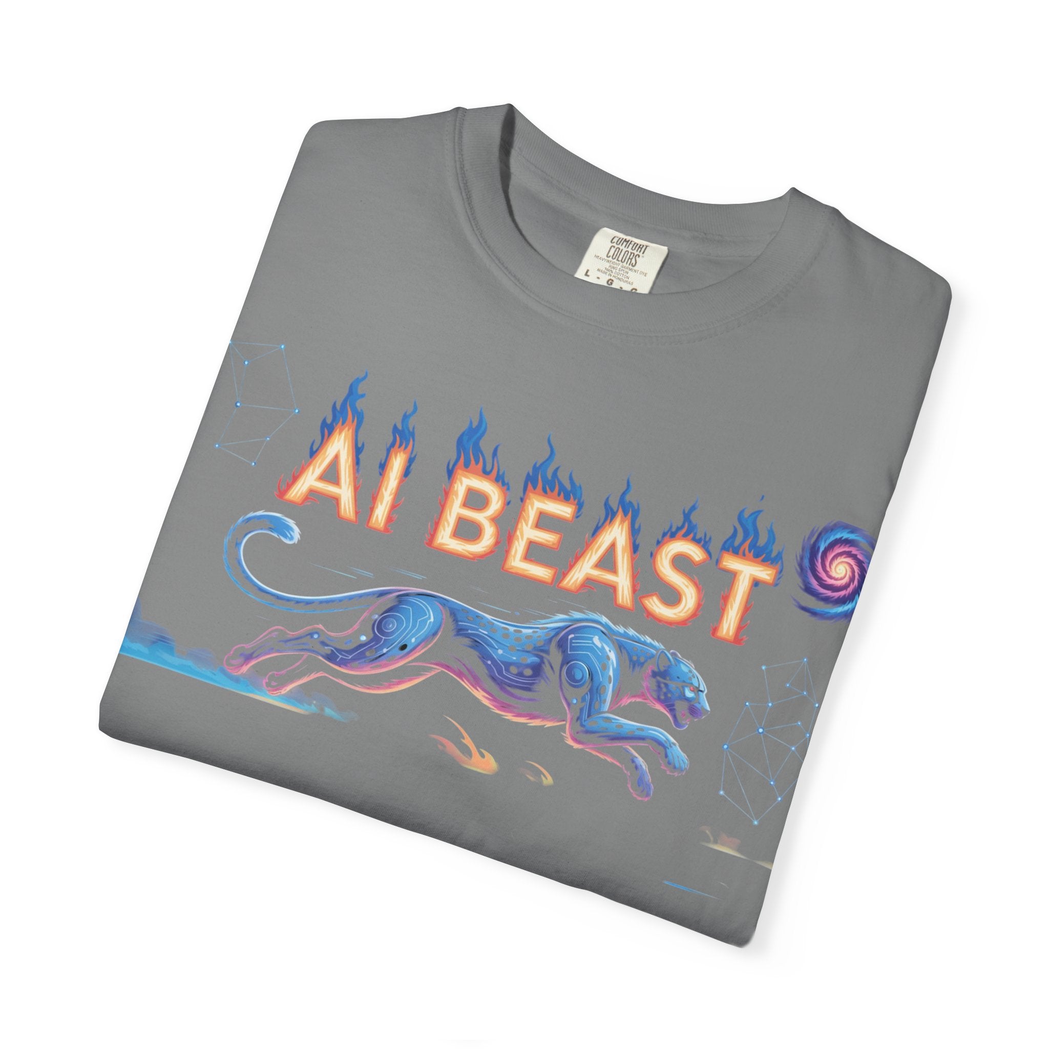 AI BEAST “Digital Predator” Unisex Garment-Dyed T-shirt