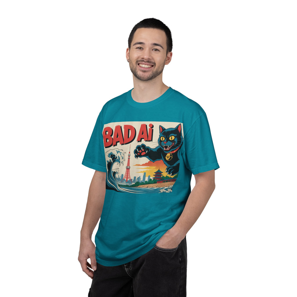 BAD AI  " Kaiju Kitty "  Unisex Garment-Dyed T-shirt