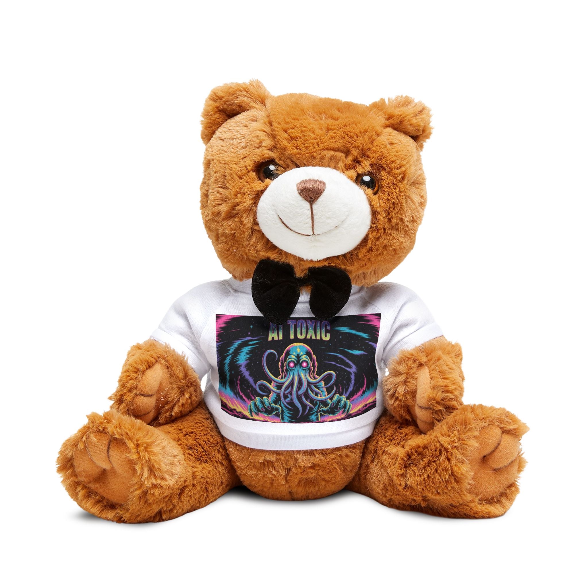 AI Toxic "Data Overlord"of Teddy Bear with T-Shirt