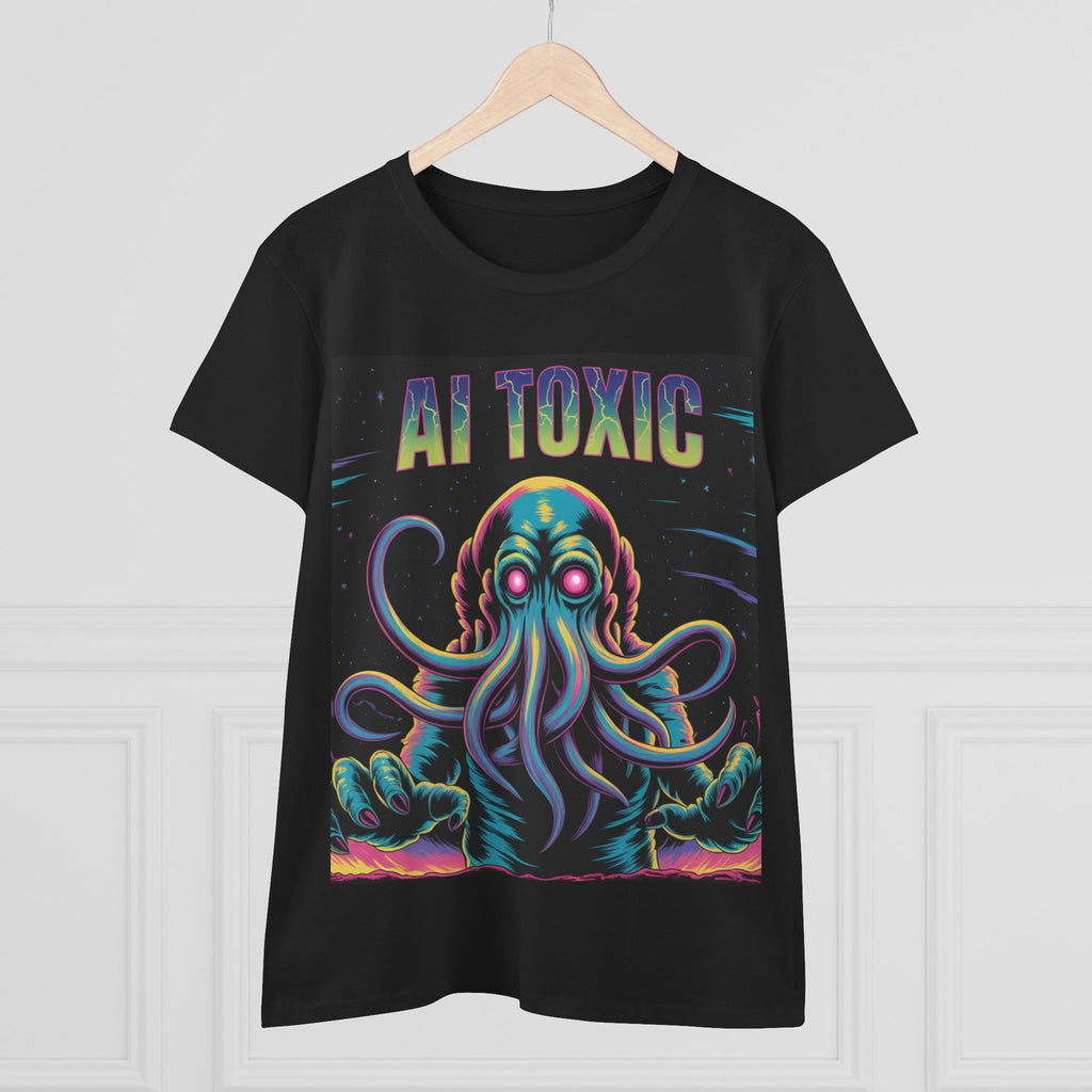 AI TOXIC  "Data Overlord" Women's Midweight Cotton Tee