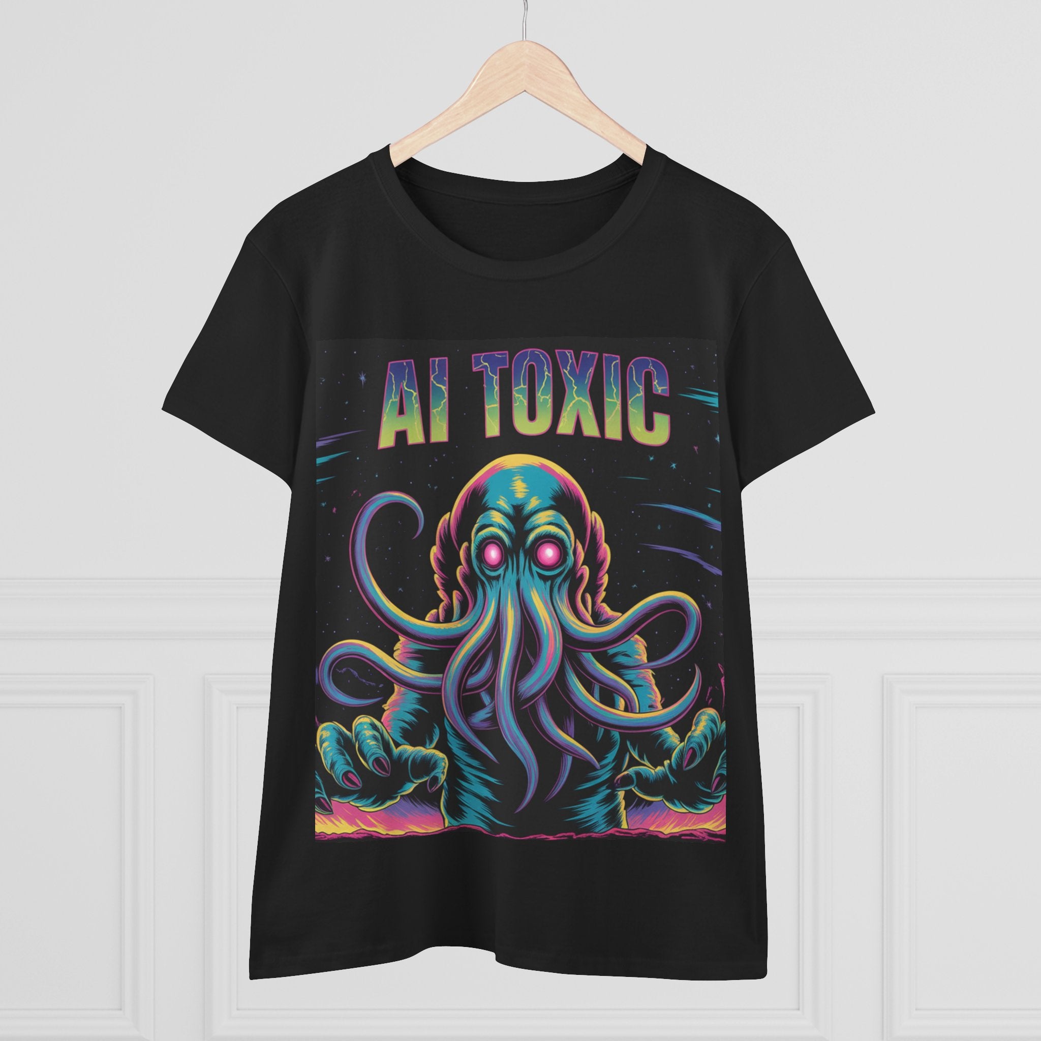 AI TOXIC  "Data Overlord" Women's Midweight Cotton Tee