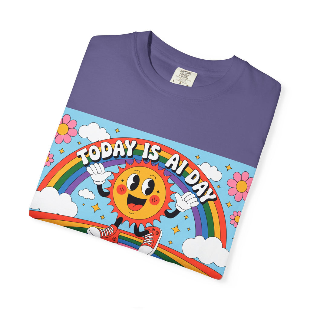 Today Is AI Day  "Sunshine Circuit" Unisex Garment-Dyed T-shirt