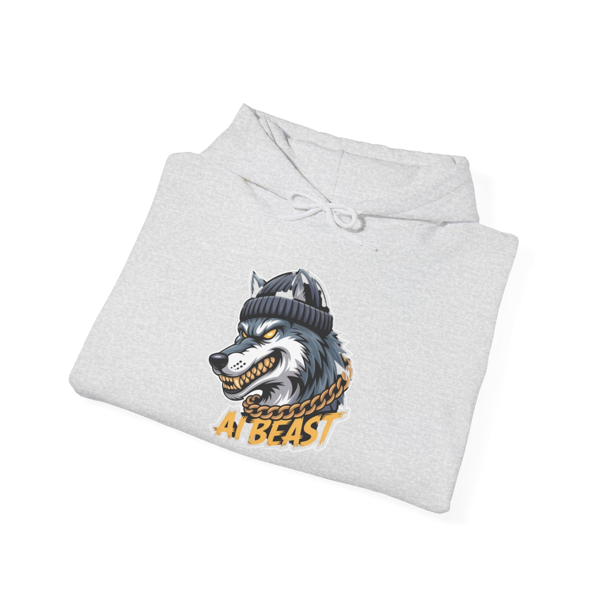 AI BEAST  "Wolf Byte Syndicate" Unisex Heavy Blend™ Hooded Sweatshirt