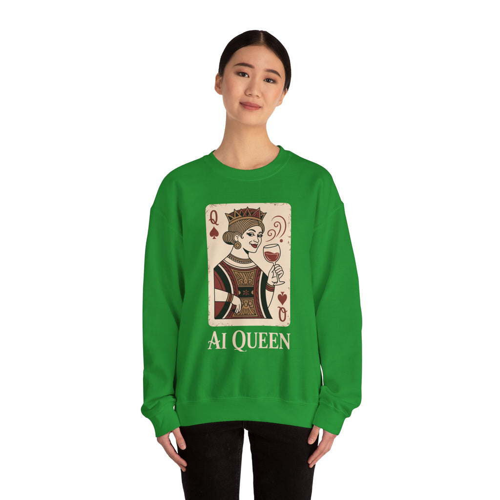 AI Queen "ROYAL ALGORITHM"  Unisex Heavy Blend Crewneck Sweatshirt